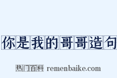 你是我的哥哥造句是什么意思的图片